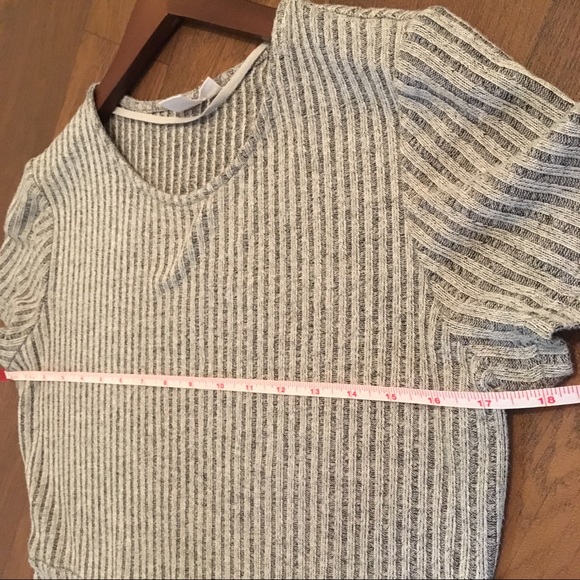 GAP Ribbed Fit & Flare Light Grey Dress Medium - Picture 7 of 8